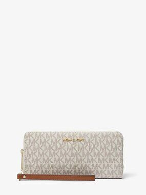 MICHAEL Michael Kors Jet Set Travel Large Logo Continental Wristlet - Vanilla